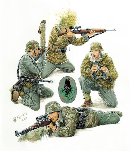 [ZVEZDA 6217  ] ZVEZDA 6217  1/72 WWII Groupe de tireurs d'élite allemands 