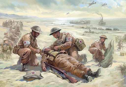 [ZVEZDA 6228  ] ZVEZDA 6228  1/72 WWII Équipe médicale britannique 