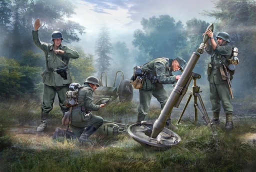 [ZVEZDA 6268  ] ZVEZDA 6268  1/72 Mortier allemand de 120 mm avec équipage 