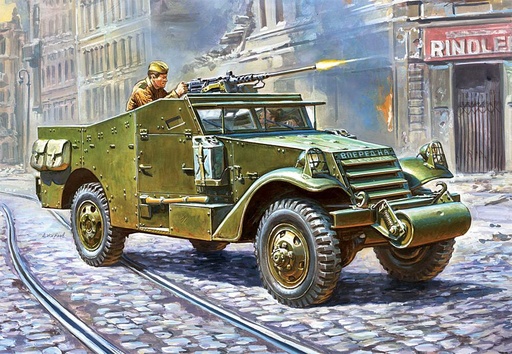 [ZVEZDA 6273  ] ZVEZDA 6273  1/100 M-3 Voiture de reconnaissance avec mitrailleuse 