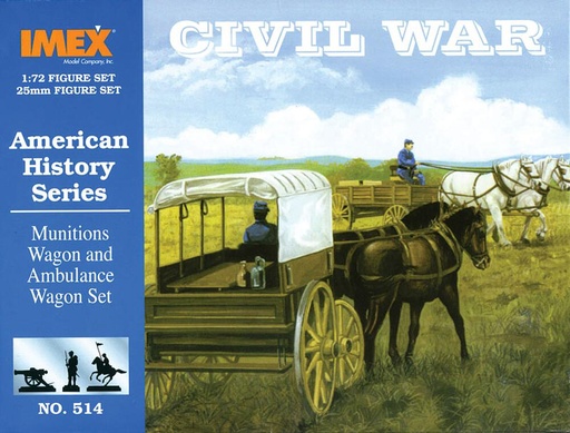 [IMEX PKIM514  ] IMEX PKIM514  1/72 Histoire américaine:wagon de munitions et ambulance 