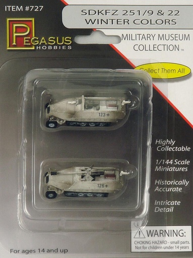[PEGASUS PKPG0727  ] PEGASUS PKPG0727  1/144 SdKFZ 251/9 &amp; 22, hiver, modèles terminés 