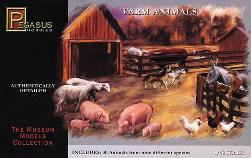[PEGASUS PKPG7006  ] PEGASUS PKPG7006  1/48 Histoire américaine : 30 animaux de ferme différents 