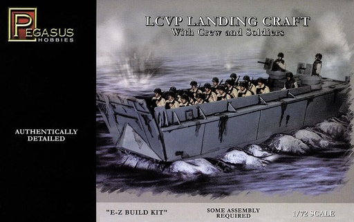 [PEGASUS PKPG7650  ] PEGASUS PKPG7650  1/72 LCVP Bateau de débarquement avec figurines et plaque de base 