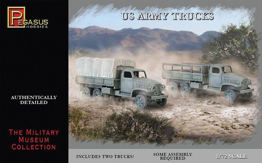 [PEGASUS PKPG7651  ] PEGASUS PKPG7651  1/72 WW II US Army Trucks, 2 kits de construction 