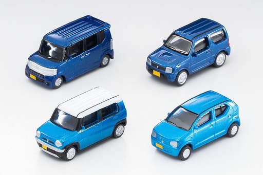 [TOMYTEC 323686  ] TOMYTEC 323686  1/24 N  Car-Collection, 4x Honda/Suzuki, schwarz 