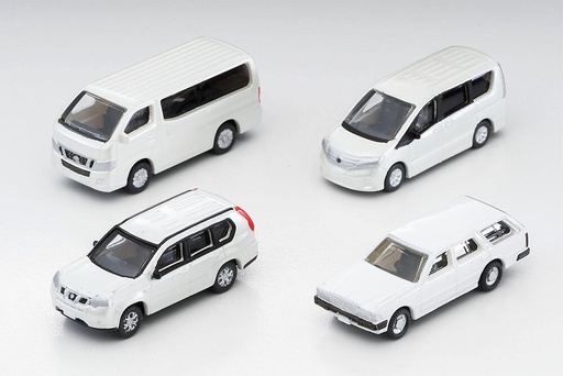 [TOMYTEC 323693  ] TOMYTEC 323693  1/150 N  Car-Collection, 4x Nissan, weiß 