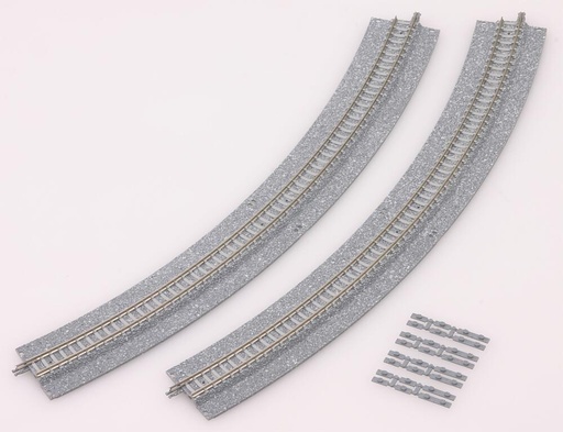 [TOMYTEC 17745  ] TOMYTEC 17745  N  4 Gleise, gebogen, mit breiter Schotterbet., 45°, r 280 mm 