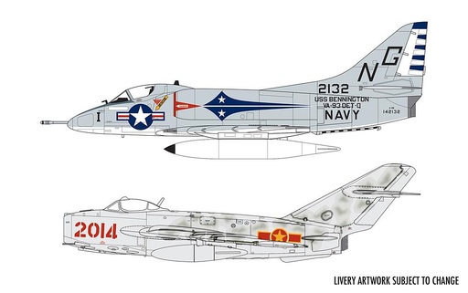 [AIRFIX A50185  ] AIRFIX A50185  1/72 Mig 17F Fresco Douglas A-4B Skyhawk Dogfight Double 
