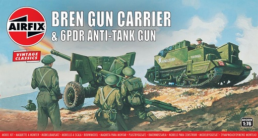 [AIRFIX A01309V  ] AIRFIX A01309V  1/76 Bren Gun Carrier & 6 pdrAT Gun 