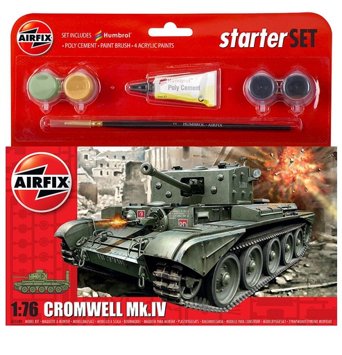 [AIRFIX A55109A  ] AIRFIX A55109A  1/76 Small Starter Set, Cromwell Mk.IV Tank 