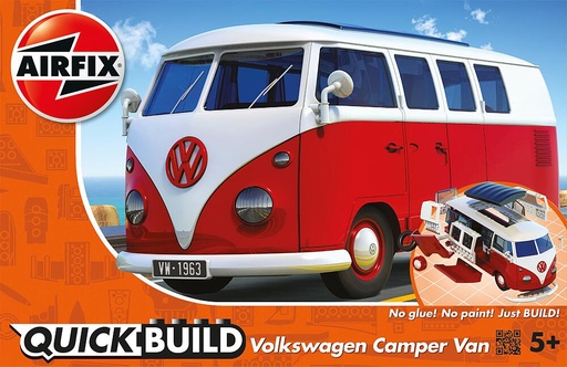 [AIRFIX J6017  ] AIRFIX J6017  1/24   QUICKBUILD VW Camper Bully, rot 