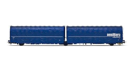 [RIVAROSSI HR6600  ] RIVAROSSI HR6600  1:87 H0  FS, Wagon articulé à 3 essieux et bâche type Lails 23 83420 7850-4, AUSILIARE MILANO, ep. IV-V 