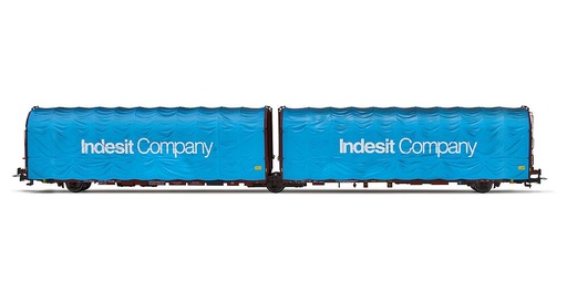 [RIVAROSSI HR6601  ] RIVAROSSI HR6601  1:87 H0  FS, Wagon à bâche articulée à 3 essieux type Lails 23 83 420 7810-8, société INDESIT, ép. V 