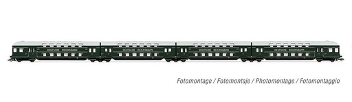 [ARNOLD HN9519  ] ARNOLD HN9519  1/120   DR, unité à deux niveaux de 4 pièces avec compartiment de commande, vert foncé, toit gris 