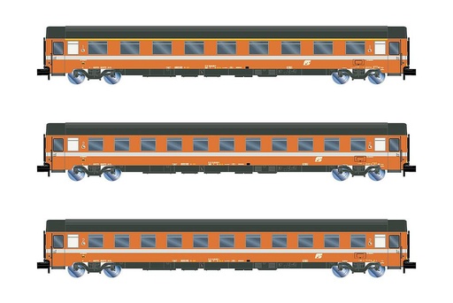 [ARNOLD HN4395  ] ARNOLD HN4395  1/160   FS, coffret de 3 voitures voyageurs UIC-Z Eurofima, C1 