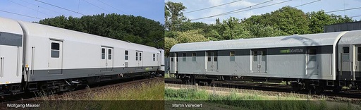 [ARNOLD HN4419  ] ARNOLD HN4419  1/160   RailAdventure, set de 2 voitures à 4 essieux. Wagon à coupole (exPost-mrz), Gris 