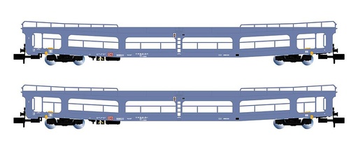 [ARNOLD HN4410  ] ARNOLD HN4410  1/160   DB AG, Coffret de 2 wagons pour le transport de voitures DDm, bleu 