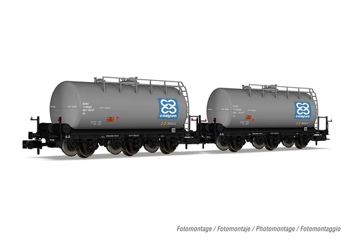 [ARNOLD HN6612  ] ARNOLD HN6612   N  RENFE, coffret de 2 wagons à 3 essieux. Wagon-citerne 