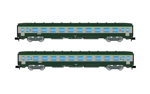 [ARNOLD HN4449  ] ARNOLD HN4449   N  SNCF, coffret de 2 voitures voyageurs DEV AO B10 