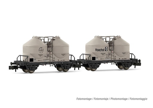 [ARNOLD HN6595  ] ARNOLD HN6595   N  DB, set de 2 pièces, 2 essieux. Wagon-silo Ucs 