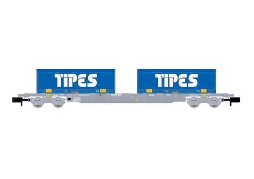 [ARNOLD HN6650  ] ARNOLD HN6650   N  SNCF/Novatrans, wagon à 4 essieux. Wagon porte-conteneurs Sgss 