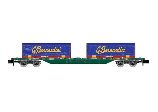 [ARNOLD HN6655  ] ARNOLD HN6655   N  FS Cemat, wagon à 4 essieux. Wagon porte-conteneurs Sgnss 