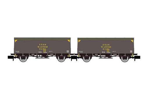 [ARNOLD HN6660  ] ARNOLD HN6660   N  RENFE, coffret de 2 wagons de marchandises couverts à 2 essieux J300.000 