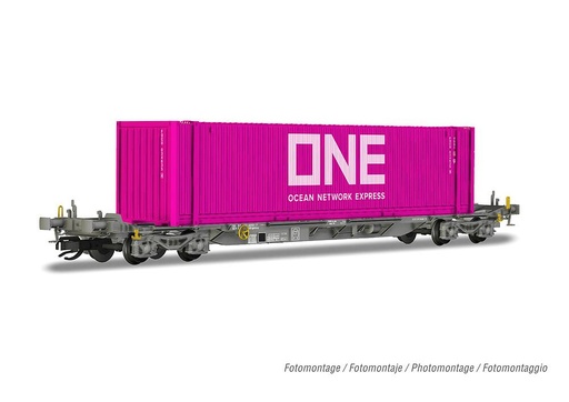 [ARNOLD HN9738  ] ARNOLD HN9738   TT  ERMEWA, wagon à 4 essieux. Wagon porte-conteneurs Sffgmss IFA 