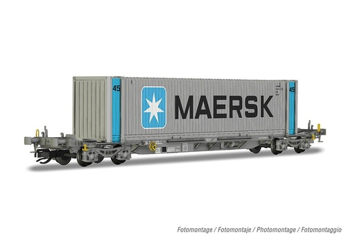 [ARNOLD HN9739  ] ARNOLD HN9739   TT  WA, wagon à 4 essieux. Wagon porte-conteneurs Sffgmss IFA 
