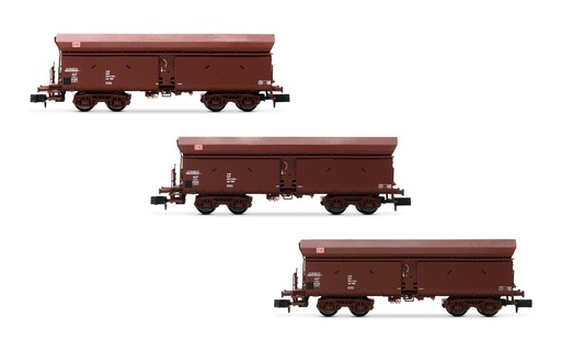 [ARNOLD HN6562  ] ARNOLD HN6562   N  DB AG, Coffret de 3 wagons à déchargement automatique type de construction Fals164, brun 