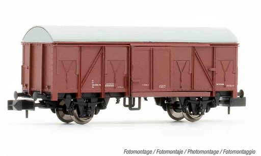 [ARNOLD HN6425  ] ARNOLD HN6425  1/160   RENFE, wagon fermé à 2 essieux ORE, marron/noir, Ejercito de Tierra 