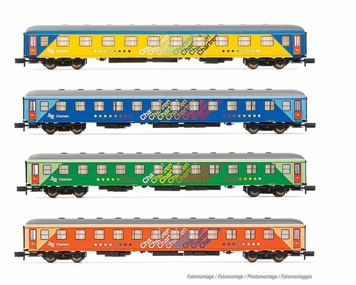 [ARNOLD HN4358  ] ARNOLD HN4358  1/160   RENFE, coffret de 4 voitures voyageurs 15000, Chartren 