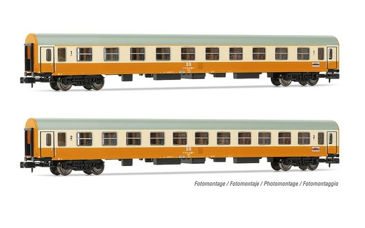 [ARNOLD HN4370  ] ARNOLD HN4370  1/160   DR, Coffret de 2 voitures de voyageurs Städte-Express, orange/beige, composé de 1 x Ame et 1 x Bme 