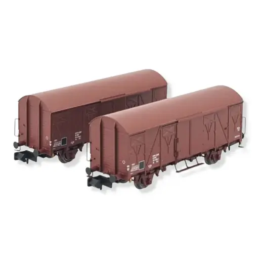 [ARNOLD HN6515  ] ARNOLD HN6515  1/160   SNCF, coffret de 2 wagons de marchandises couverts à 2 essieux G4 