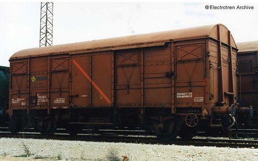 [ARNOLD HN6518  ] ARNOLD HN6518  1/160   RENFE, coffret de 2 wagons de marchandises couverts à 2 essieux J2, en version wagon de protection 