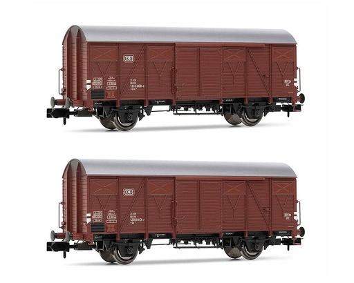 [ARNOLD HN6522  ] ARNOLD HN6522  1/160   DB, Coffret de 2 wagons de marchandises couverts avec parois en planches Gs 