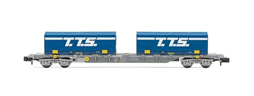 [ARNOLD HN6582  ] ARNOLD HN6582   N  SNCF, wagon porte-conteneurs 4 essieux 60 Novatrans Sgss, gris, avec 2x 22 conteneurs TTS 
