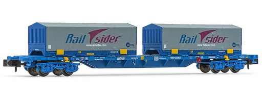 [ARNOLD HN6592  ] ARNOLD HN6592   N  RENFE, MMC avec 2x conteneurs 22 flaktrack Cadfer/Railsider avec bâche grise 