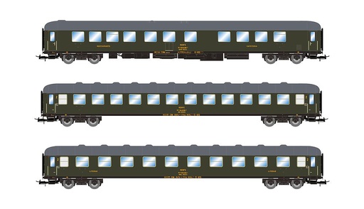 [ELECTROTREN HE4020] ELECTROTREN HE4020   H0  RENFE, coffret de 3 voitures de voyageurs Costa Brava 