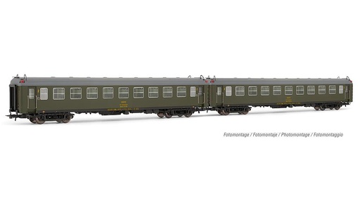 [ELECTROTREN HE4026  ] ELECTROTREN HE4026   H0  RENFE, coffret de 2 voitures de 2e classe pour trains voyageurs 5000 BB4 