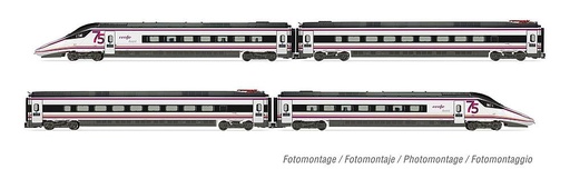[ELECTROTREN E10201D  ] ELECTROTREN E10201D  1/87   RENFE, 4 pièces train électrique à grande vitesseS-114, 75 ans RENFE 