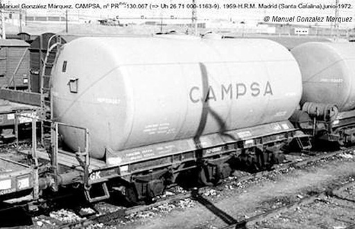 [ELECTROTREN HE6023  ] ELECTROTREN HE6023  1/87   RENFE, set de 2 wagons à 3 essieux. Wagon-citerne, gris, Campsa 