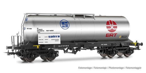 [ELECTROTREN HE6027  ] ELECTROTREN HE6027  1/87   RENFE, wagon à 4 essieux. Wagon-citerne Uahs, Saltra Explosivosde Rio Tinto 