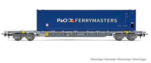 [JOUEF HJ6240  ] JOUEF HJ6240  1/87   F-NOVA, wagon à 4 essieux. Wagon porte-conteneurs Sgss, avec 45 conteneurs P&amp;O Ferrymasters 