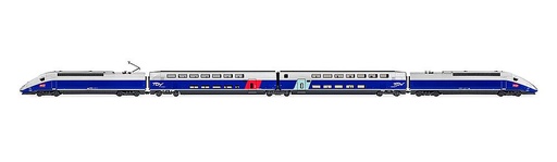 [JOUEF HJ2362ACS  ] JOUEF HJ2362ACS  1/87   SNCF, rame automotrice électrique 4 pièces TGV Euroduplex, argent/bleu 