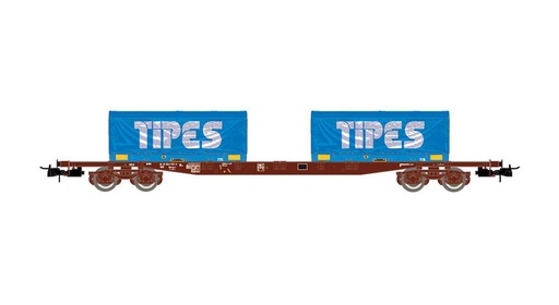 [JOUEF HJ6260  ] JOUEF HJ6260   H0  SNCF, wagon à 4 essieux. Wagon porte-conteneurs S70 