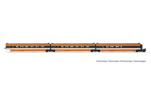 [JOUEF HJ3014  ] JOUEF HJ3014   H0  SNCF, coffret de complément 3 pièces TGV Sud-Est 
