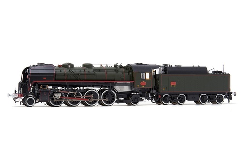 [JOUEF HJ2433  ] JOUEF HJ2433   H0  Locomotive à vapeur 141 R 1244, tender avec grande trémie à huile, vert/noir avec pneus blancs 