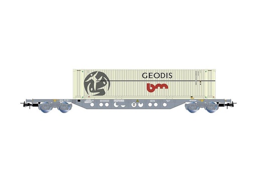[JOUEF HJ6263  ] JOUEF HJ6263   H0  wagon à 4 essieux. Wagon porte-conteneurs Sgnss 